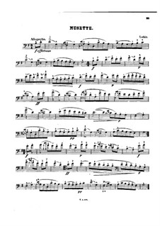 Мюзетт, для виолончели и фортепиано: Сольная партия by Жан-Мари Леклер