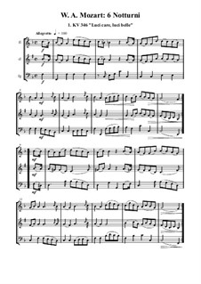 6 Notturni: Für Flöte, Klarinett und Fagott by Вольфганг Амадей Моцарт