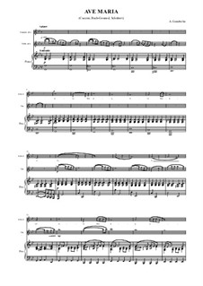 Ave Maria (Caccini, Bach-Gounod, Schubert) for Soprano, Violin and Piano: Ave Maria (Caccini, Bach-Gounod, Schubert) for Soprano, Violin and Piano by Александр Гоноболин
