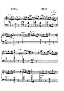 Четыре пьесы, Op.56: No.4 Etude by Александр Скрябин