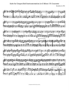 Suite in G Minor for Unspecified Instrumentation: IV. Courante by Mitch Boucher