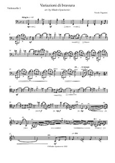 Variations on one string on a theme by Rossini, Op.24: Для двух виолончелей by Никколо Паганини