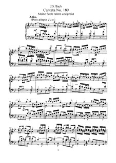 Meine Seele rühmt und preist, BWV 189: Piano-vocal score by Иоганн Себастьян Бах
