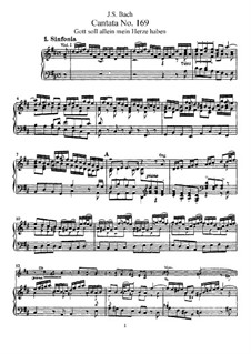 Пусть Бог един моим владеет сердцем, BWV 169: Клавир с вокальной партией by Иоганн Себастьян Бах