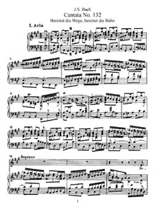 Исправьте стези, уготовьте пути, BWV 132: Клавир с вокальной партией by Иоганн Себастьян Бах