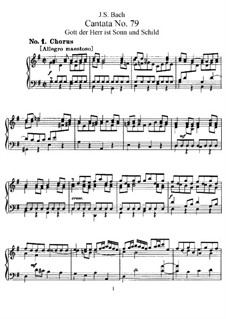 Господь Бог есть солнце и щит, BWV 79: Аранжировка для голосов и фортепиано by Иоганн Себастьян Бах