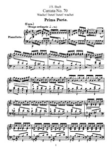 Wachet! betet! betet! wachet!, BWV 70: Piano-vocal score by Иоганн Себастьян Бах