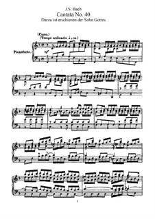 Dazu ist erschienen der Sohn Gottes, BWV 40: Arrangement for choir and piano by Иоганн Себастьян Бах