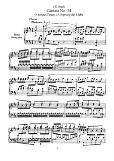 O ewiges Feuer, o Ursprung der Liebe, BWV 34: For choir and piano by Иоганн Себастьян Бах