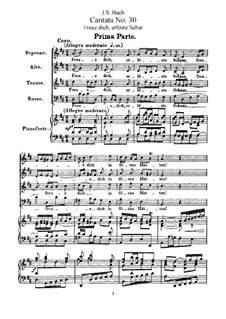 Радуйтесь, спасённые народы, BWV 30: Аранжировка для голосов и фортепиано by Иоганн Себастьян Бах