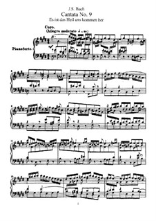 Es ist das Heil uns kommen her, BWV 9: Arrangement for voices and piano by Иоганн Себастьян Бах