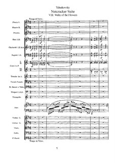 No.8 Вальс цветов: Партитура by Петр Чайковский