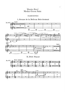 Матушка Гусыня. Сюита, M.60: Для оркестра – партия кларнетов by Морис Равель