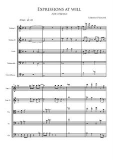 Expressions at will: Expressions at will by Uberto Pieroni