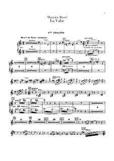 Вальс. Хореографическая поэма для оркестра, M.72: Скрипка I by Морис Равель