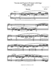 14 Toccatas and Fugues for Cembalo (or Piano): Toccata and Fugue No.4 in D major with Giga by Алессандро Скарлатти