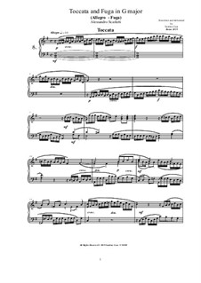 14 Toccatas and Fugues for Cembalo (or Piano): Toccata and Fugue No.8 in G major by Алессандро Скарлатти