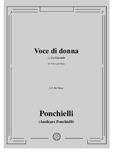 Voce di donna: Для голоса и фортепиано by Амилькаре Понкьелли