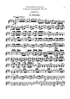 Испанское каприччио, Op.34: Партия второй скрипки by Николай Римский-Корсаков