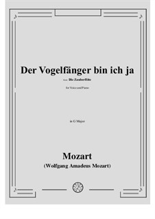 Ария Папагено: G Major by Вольфганг Амадей Моцарт
