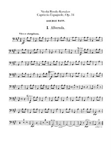 Испанское каприччио, Op.34: Партия контрабаса by Николай Римский-Корсаков