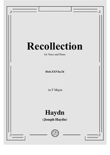 Recollection, Hob.XXVIa:26: Recollection by Йозеф Гайдн