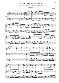 Son come navicella, HWV 127a: Для голоса и фортепиано by Георг Фридрих Гендель
