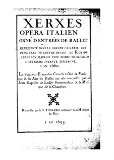 Ксеркс: Партитура by Пьетро Франческо Кавалли