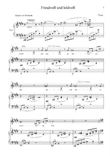 Радость и горе, S.280: Для голоса и фортепиано by Франц Лист