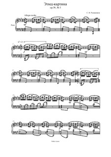Этюды-картины, Op.39: Этюд No.3 by Сергей Рахманинов