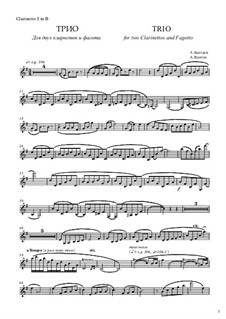 Трио для двух кларнетов и фагота (или бас-кларнета) No.1: Партии by Александр Быстров