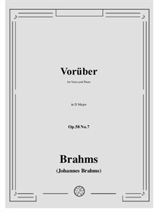 Восемь песен, Op.58: No.7 Vorüber by Иоганнес Брамс