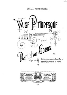 Valse pittoresque for Cello and Piano, Op.38: Сольная партия by Даниэл ван Гунс