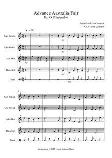 Advance Australia Fair (Australian National Anthem): For orff ensemble by Peter McCormick