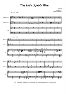 This Little Light of Mine: Duet for Bb-trumpet by folklore