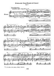 Rondo à la Krakowiak, Op.14: Для фортепиано by Фредерик Шопен