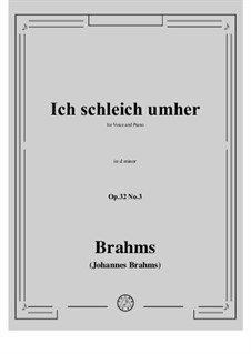 Девять песен, Op.32: No.3 Ich schleich umher betrüt (I Creep About) by Иоганнес Брамс