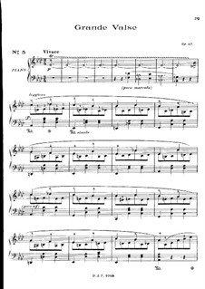 Вальс ля-бемоль мажор, Op.42: Для фортепиано by Фредерик Шопен