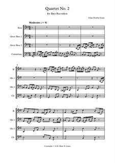 Quartet No.2 for Bass Recorders: Quartet No.2 for Bass Recorders by Allan Herbie Jones