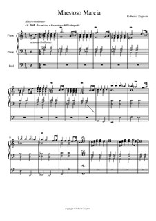 Maestoso Marcia: Versione pianoforte con ped. or basso by Roberto Zugnoni