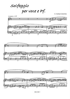 Solfeggio per voce e pf., 3C.EM 1: Solfeggio per voce e pf. by Carlo Corba Colombo