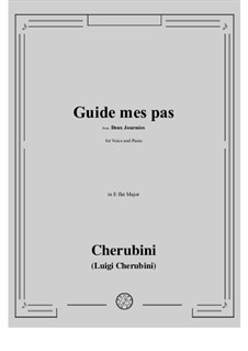 Два дня: Guide mes pas, for Voice and Piano by Луиджи Керубини