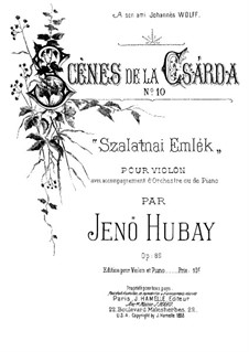 Scènes de la Csárda No.10, Op.69: Партитура by Ене Хубаи