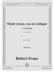 No.5 Mocht wissen, was sie schlagen: G flat Major by Роберт Франц