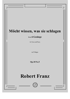 No.5 Mocht wissen, was sie schlagen: Фа мажор by Роберт Франц