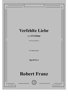 No.3 Verfehlte Liebe: F sharp minor by Роберт Франц