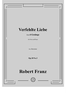 No.3 Verfehlte Liebe: E flat minor by Роберт Франц