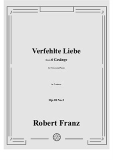 No.3 Verfehlte Liebe: F minor by Роберт Франц
