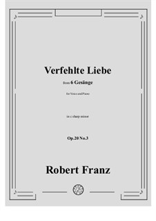 No.3 Verfehlte Liebe: C sharp minor by Роберт Франц