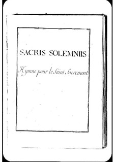 Sacris solemnis: Sacris solemnis by Мишель Ришар де Лаланд